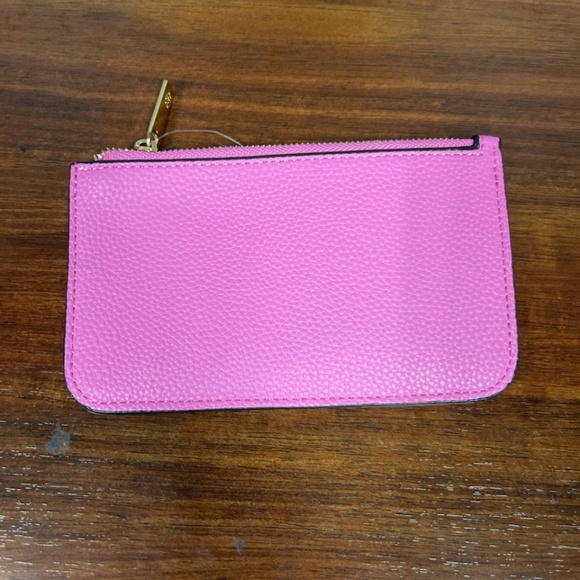Anne Klein Pink Pebble Zipper Coin Purse with Inside Cardholders - Picture 1 of 2